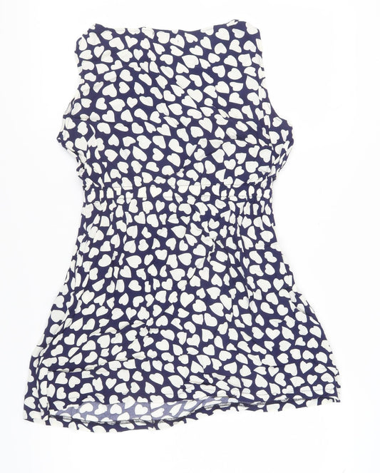 Apricot Women's Blue A-Line Sleeveless Dress