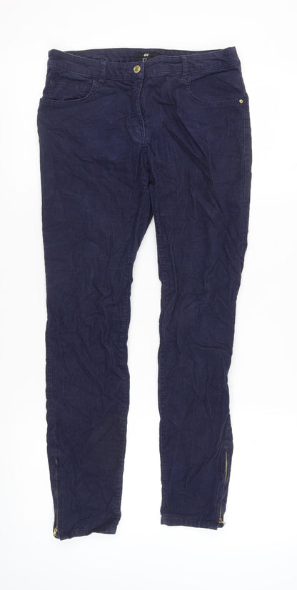 Womens UK Size 10 H&M Slim Fit  Blue Trousers
