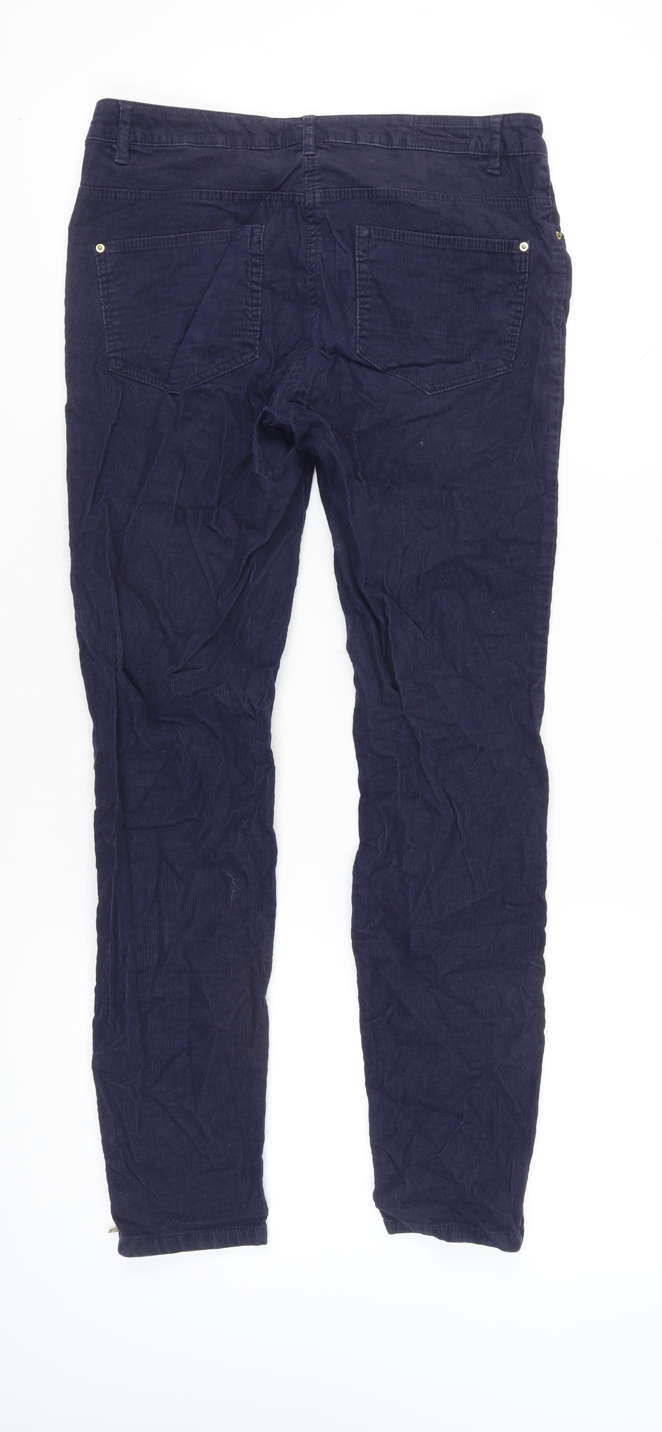 Womens UK Size 10 H&M Slim Fit  Blue Trousers