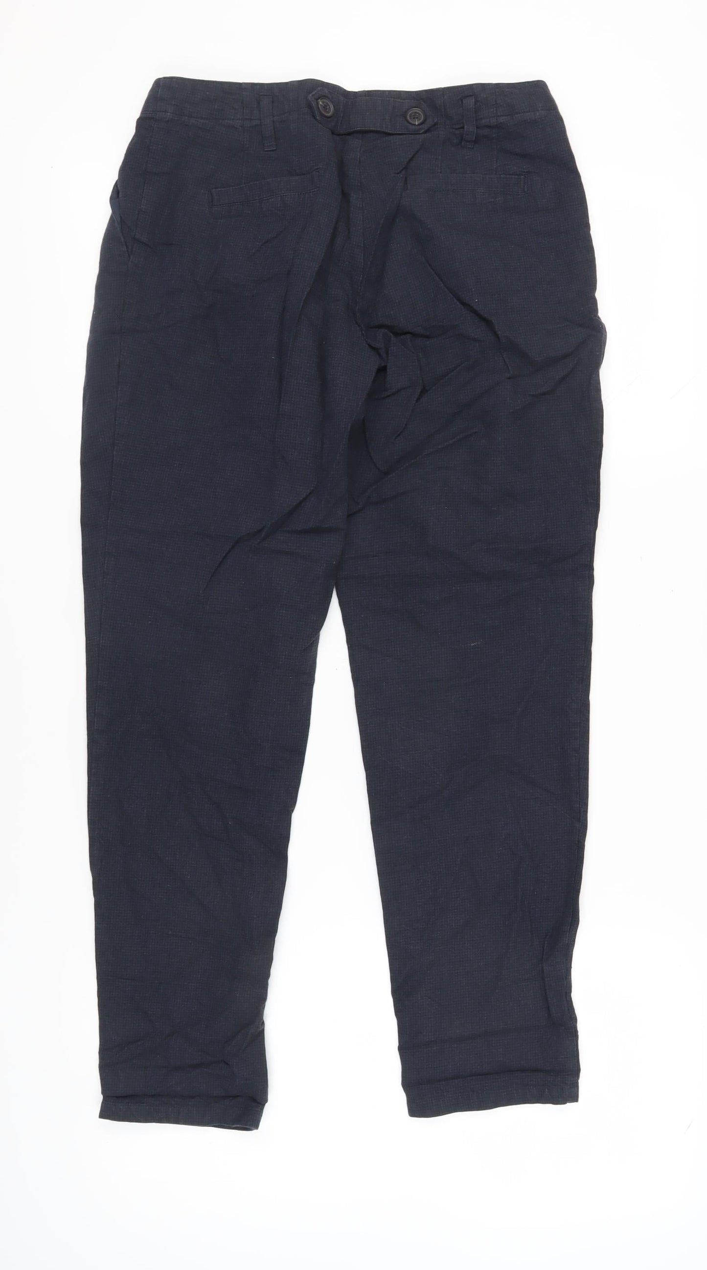 Womens UK Size 10 Mango Regular Fit Chino Black Trousers