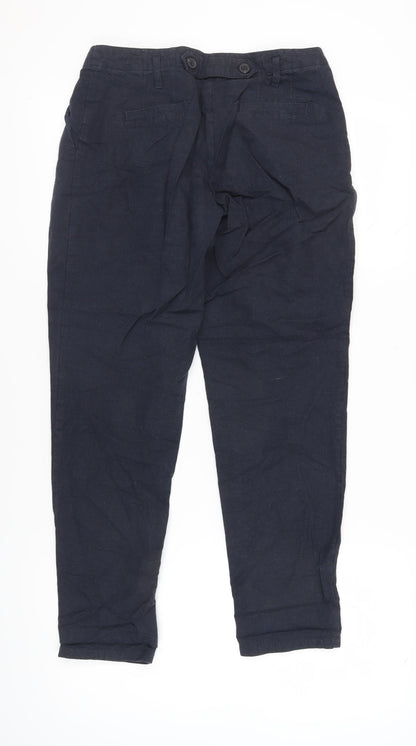 Womens UK Size 10 Mango Regular Fit Chino Black Trousers