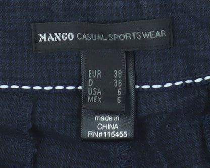 Womens UK Size 10 Mango Regular Fit Chino Black Trousers