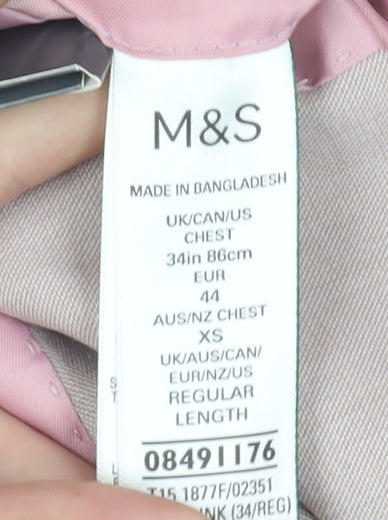 Mens UK Size 34 Marks and Spencer Regular Pink Suit Jacket