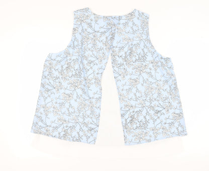 Jessica Graaf Women's Blue Floral Sleeveless Tank XL