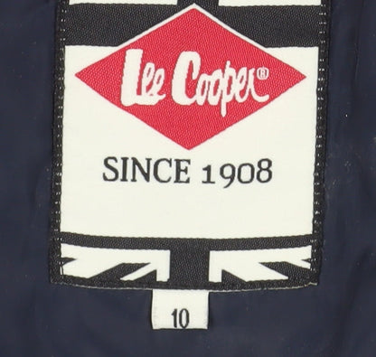Lee Cooper Women's Blue Pink Bomber Jacket Size 10