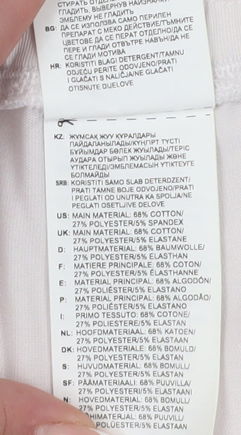 Reebok Women's Pink Jogger Trousers - Size M, Elastic Waist