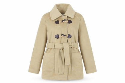 A More A More Beige Women's Belted Overcoat M