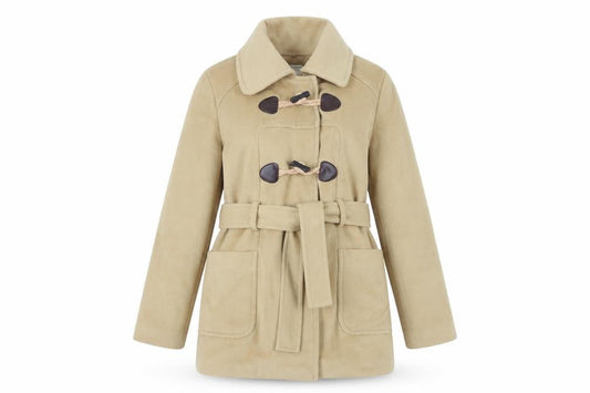 A More A More Beige Women's Belted Overcoat M
