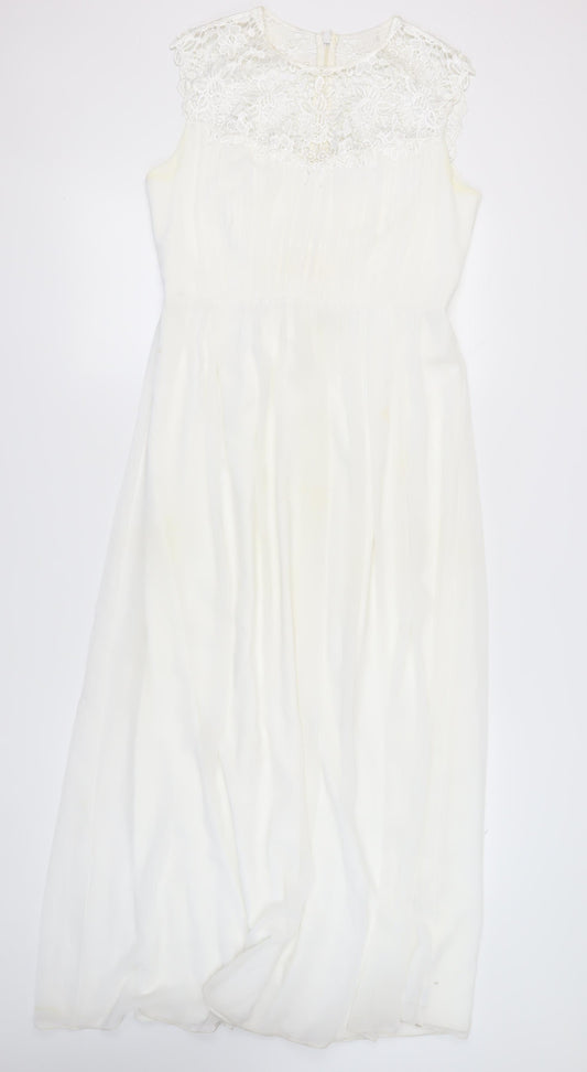 Dorothy Perkins Women's Ivory A-Line Wedding Dress Size 14