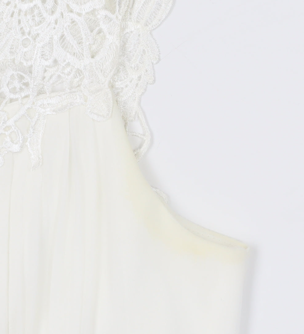 Dorothy Perkins Women's Ivory A-Line Wedding Dress Size 14