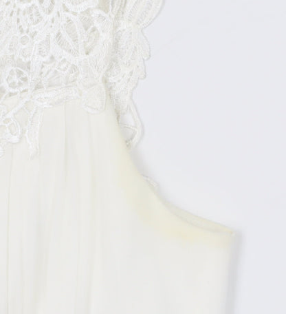 Dorothy Perkins Women's Ivory A-Line Wedding Dress Size 14