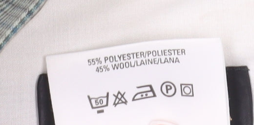 Marks and Spencer Green Check Pleated Trousers 38 Waist