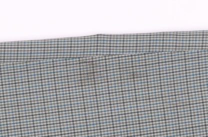 Marks and Spencer Green Check Pleated Trousers 38 Waist