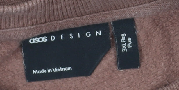 Mens UK Size 3XL ASOS DESIGN Brown Pullover Sweatshirt