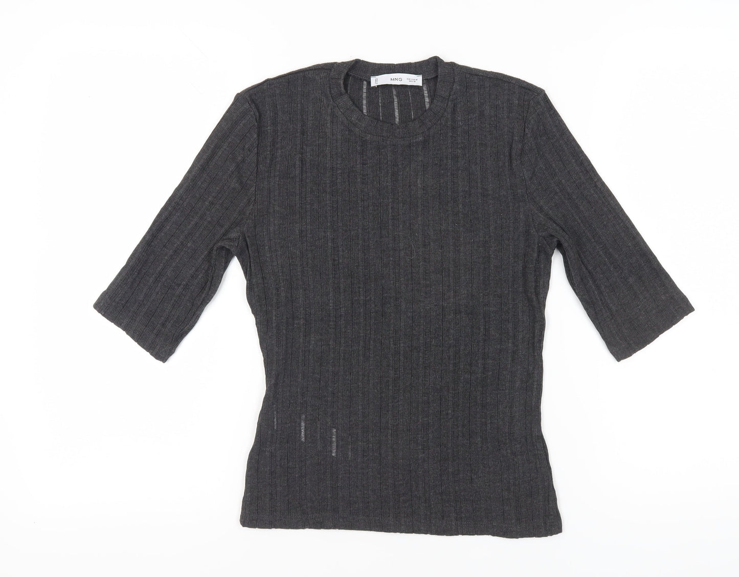 Womens UK Size M MNG Black Basic T-Shirt