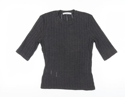 Womens UK Size M MNG Black Basic T-Shirt