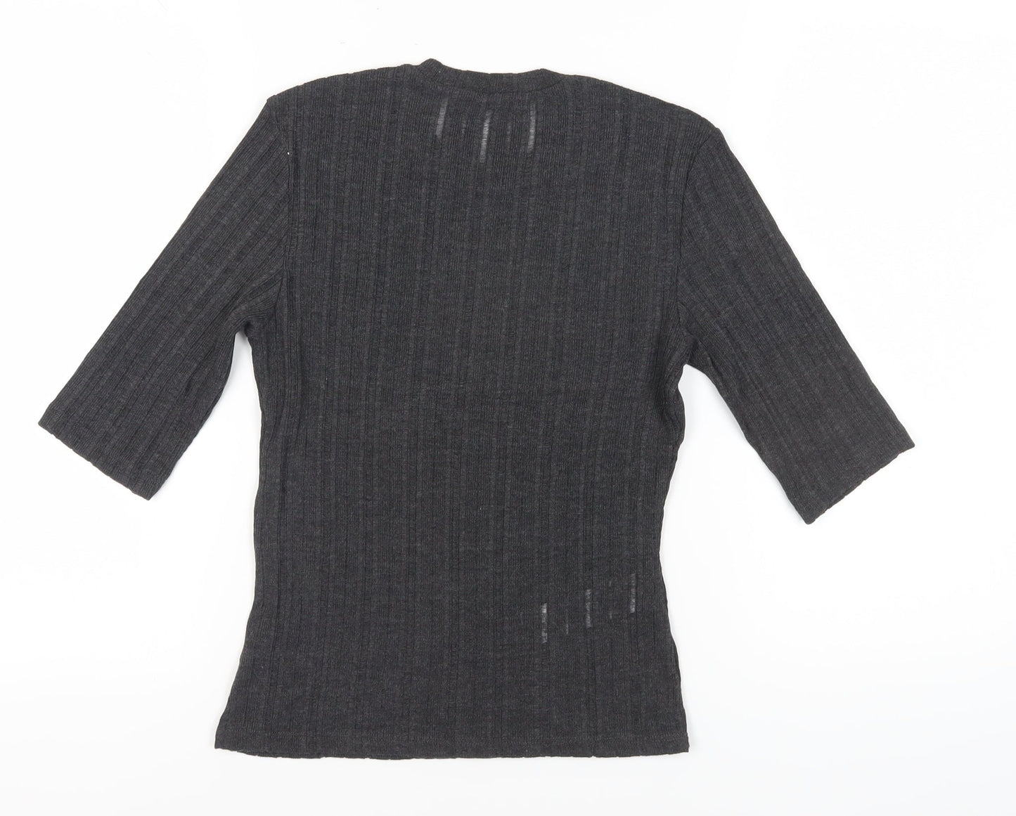 Womens UK Size M MNG Black Basic T-Shirt