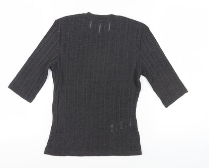 Womens UK Size M MNG Black Basic T-Shirt