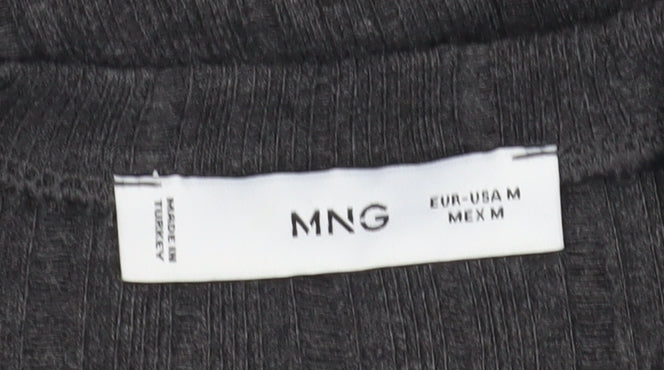 Womens UK Size M MNG Black Basic T-Shirt