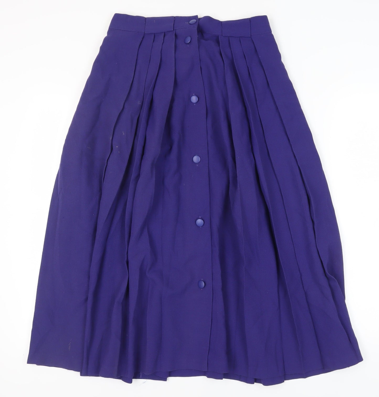 Jacques Vert Women's Purple Pleated Midi Skirt Size 14