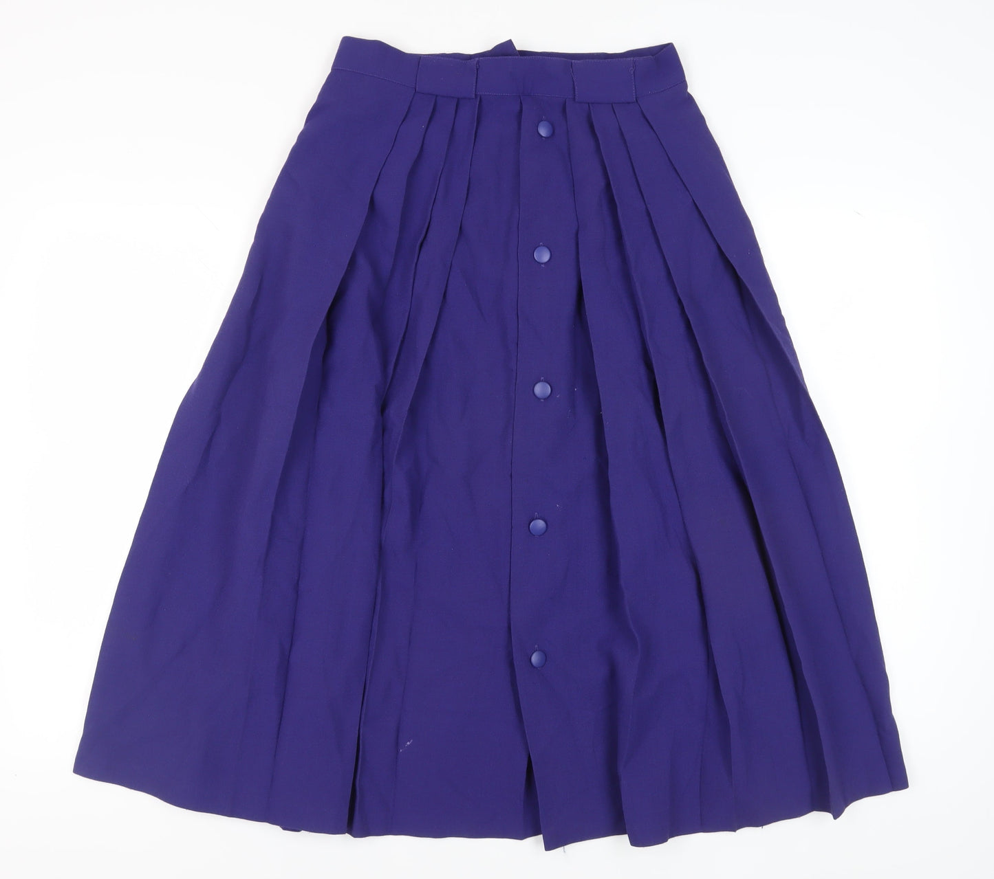 Jacques Vert Women's Purple Pleated Midi Skirt Size 14