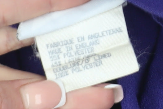 Jacques Vert Women's Purple Pleated Midi Skirt Size 14