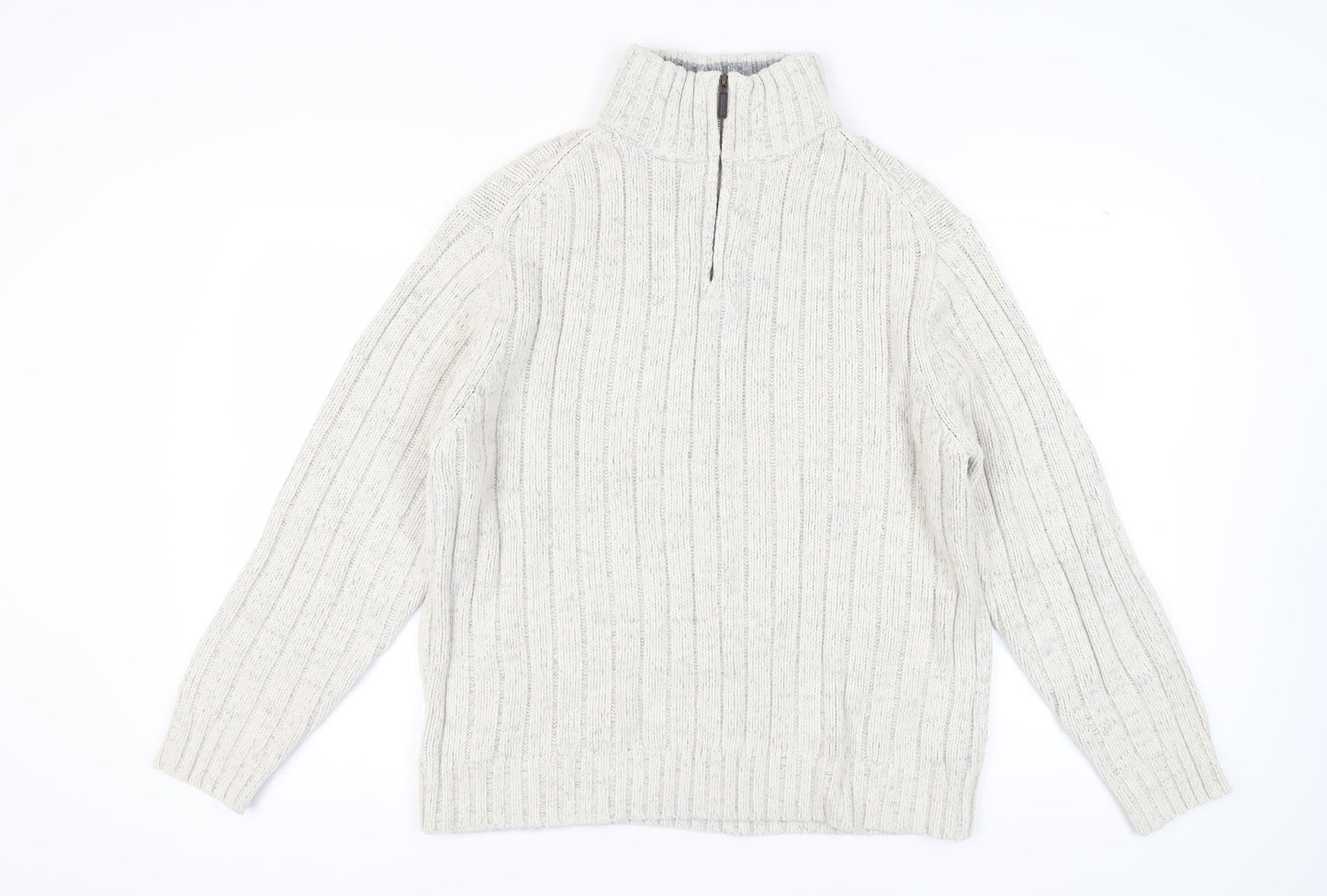 Marks and Spencer Men's Ivory XL Pullover Jumper