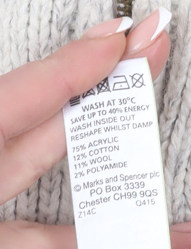 Marks and Spencer Men's Ivory XL Pullover Jumper