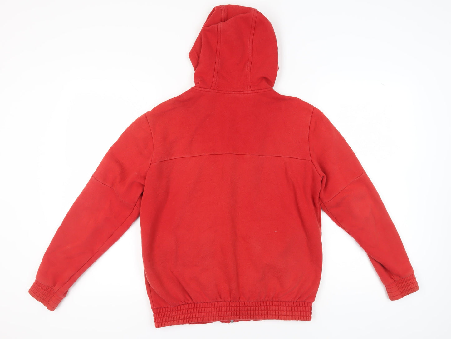 Adidas Boys' Red Full Zip Hoodie Size 13-14 Years