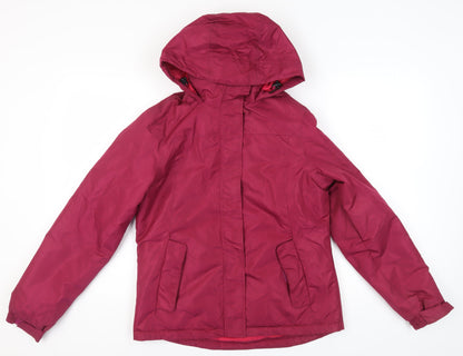 Crivit Women's Red Hooded Parka Jacket Size 10