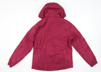 Crivit Women's Red Hooded Parka Jacket Size 10