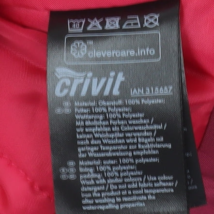 Crivit Women's Red Hooded Parka Jacket Size 10