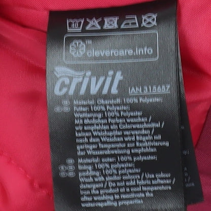 Crivit Women's Red Hooded Parka Jacket Size 10