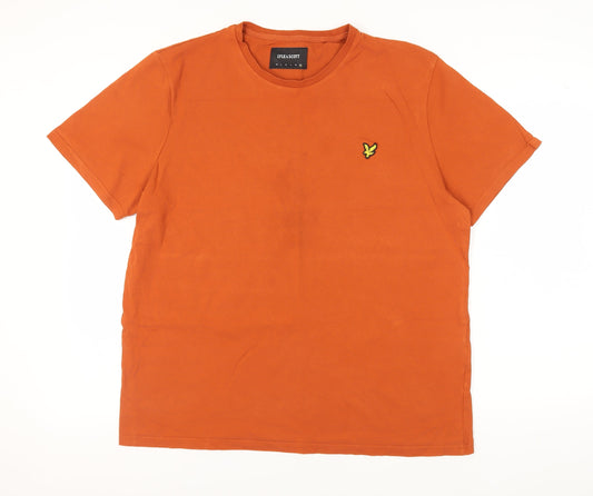 Lyle & Scott Men's Orange XL Cotton T-Shirt