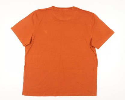 Lyle & Scott Men's Orange XL Cotton T-Shirt