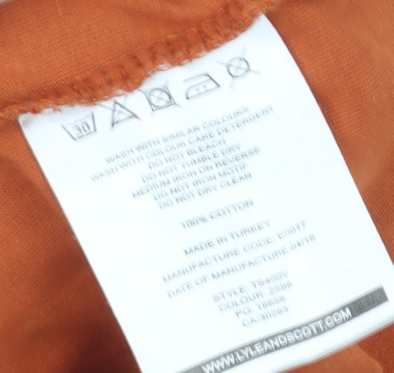 Lyle & Scott Men's Orange XL Cotton T-Shirt