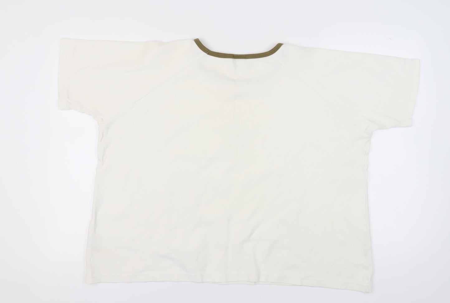 Evans Women's White Ringer T-Shirt Size 26