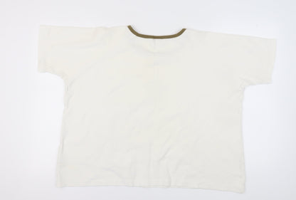Evans Women's White Ringer T-Shirt Size 26