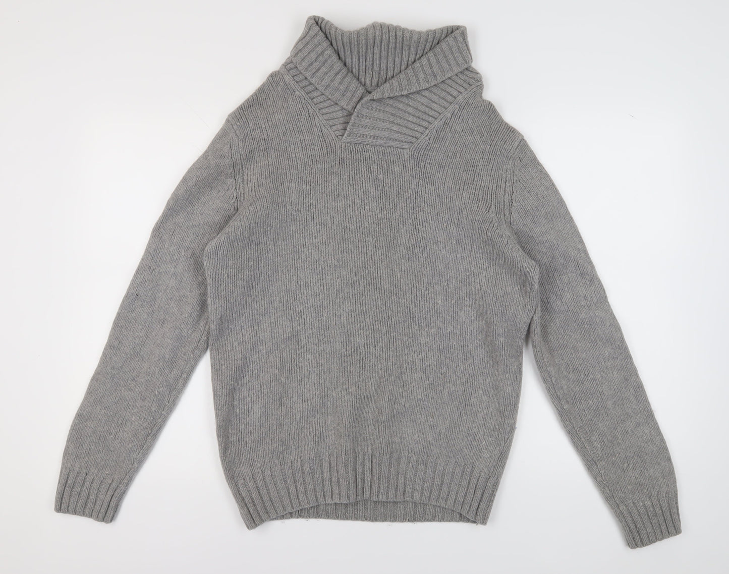 Jeff Banks Men's Grey Wool Pullover Jumper, Size M
