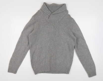 Jeff Banks Men's Grey Wool Pullover Jumper, Size M