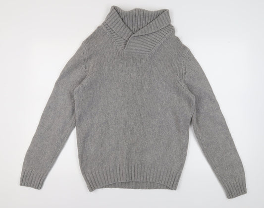 Jeff Banks Men's Grey Wool Pullover Jumper, Size M