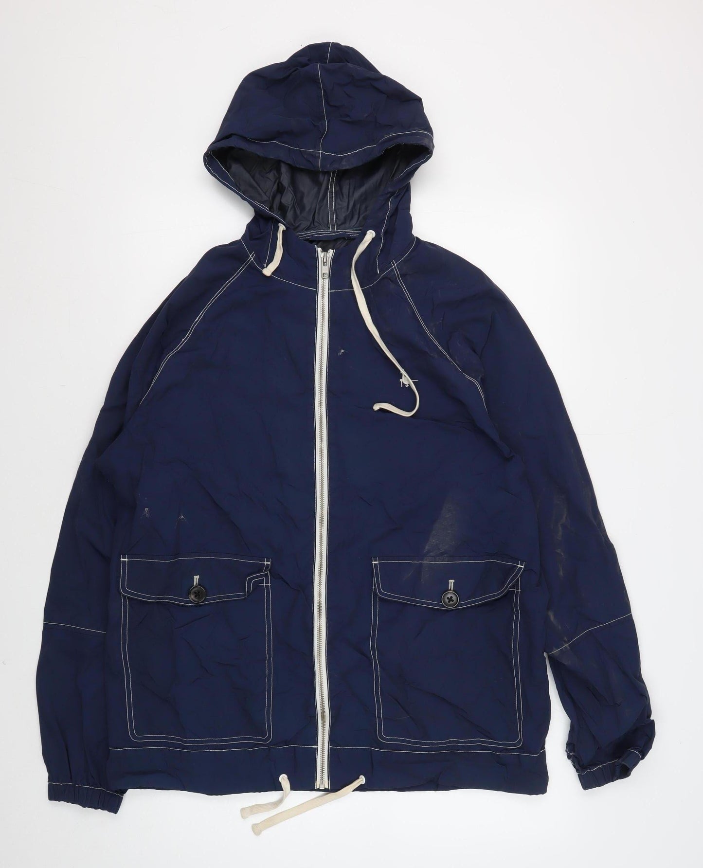 Mens UK Size L Jack Wills Blue Windbreaker Coat