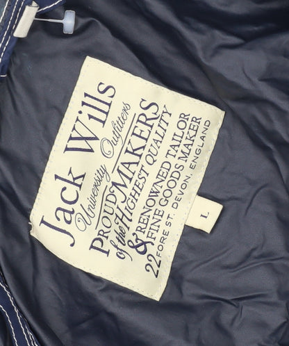 Mens UK Size L Jack Wills Blue Windbreaker Coat