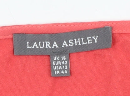 Womens UK Size 16 Laura Ashley Pink Basic Blouse