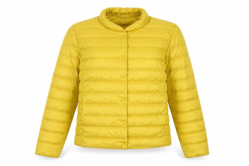 Womens UK Size S H&M Yellow Puffer Jacket