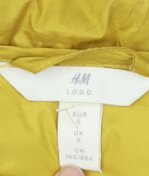 Womens UK Size S H&M Yellow Puffer Jacket