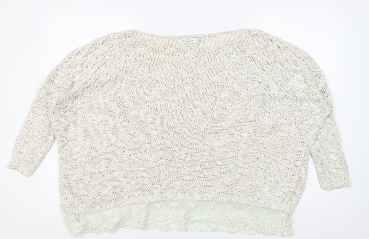 Abercrombie & Fitch Women's Ivory Pullover Jumper M
