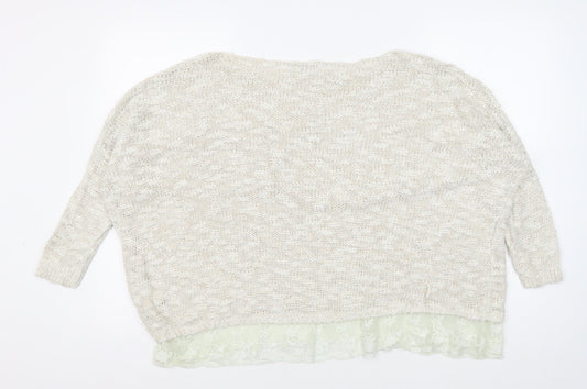 Abercrombie & Fitch Women's Ivory Pullover Jumper M