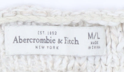 Abercrombie & Fitch Women's Ivory Pullover Jumper M