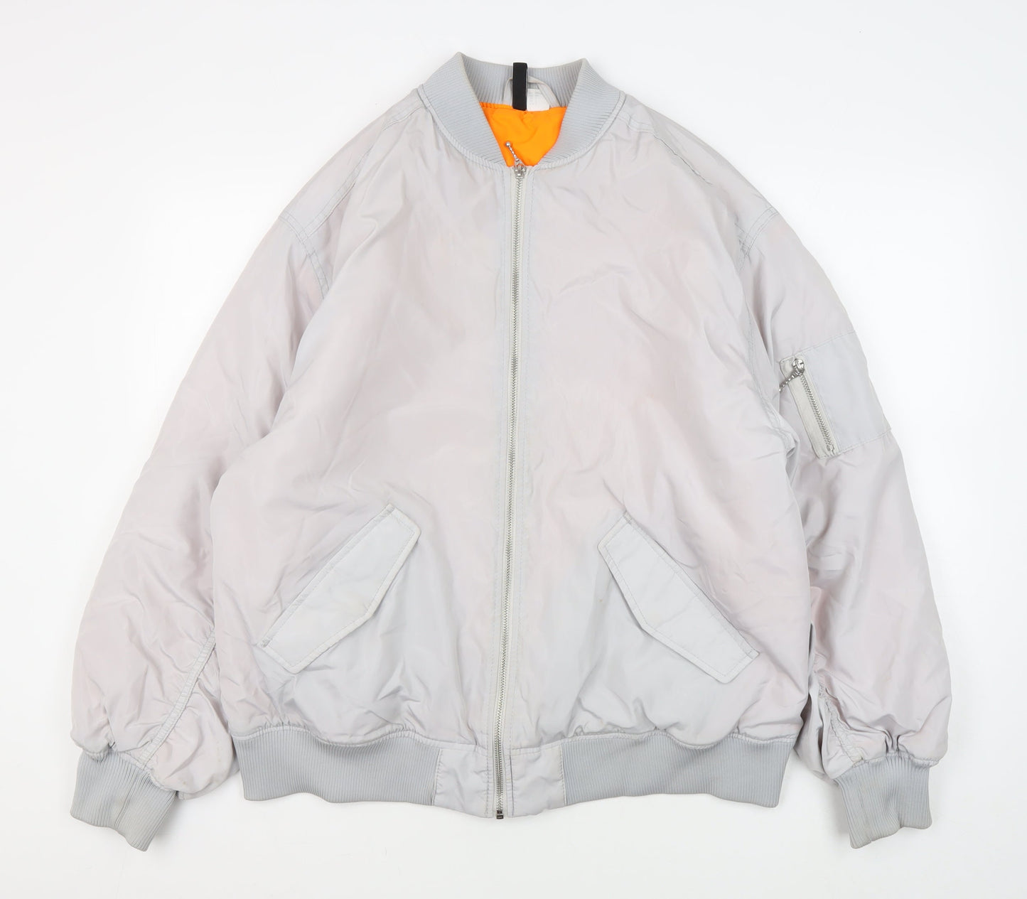 Mens UK Size S H&M Grey Bomber Jacket